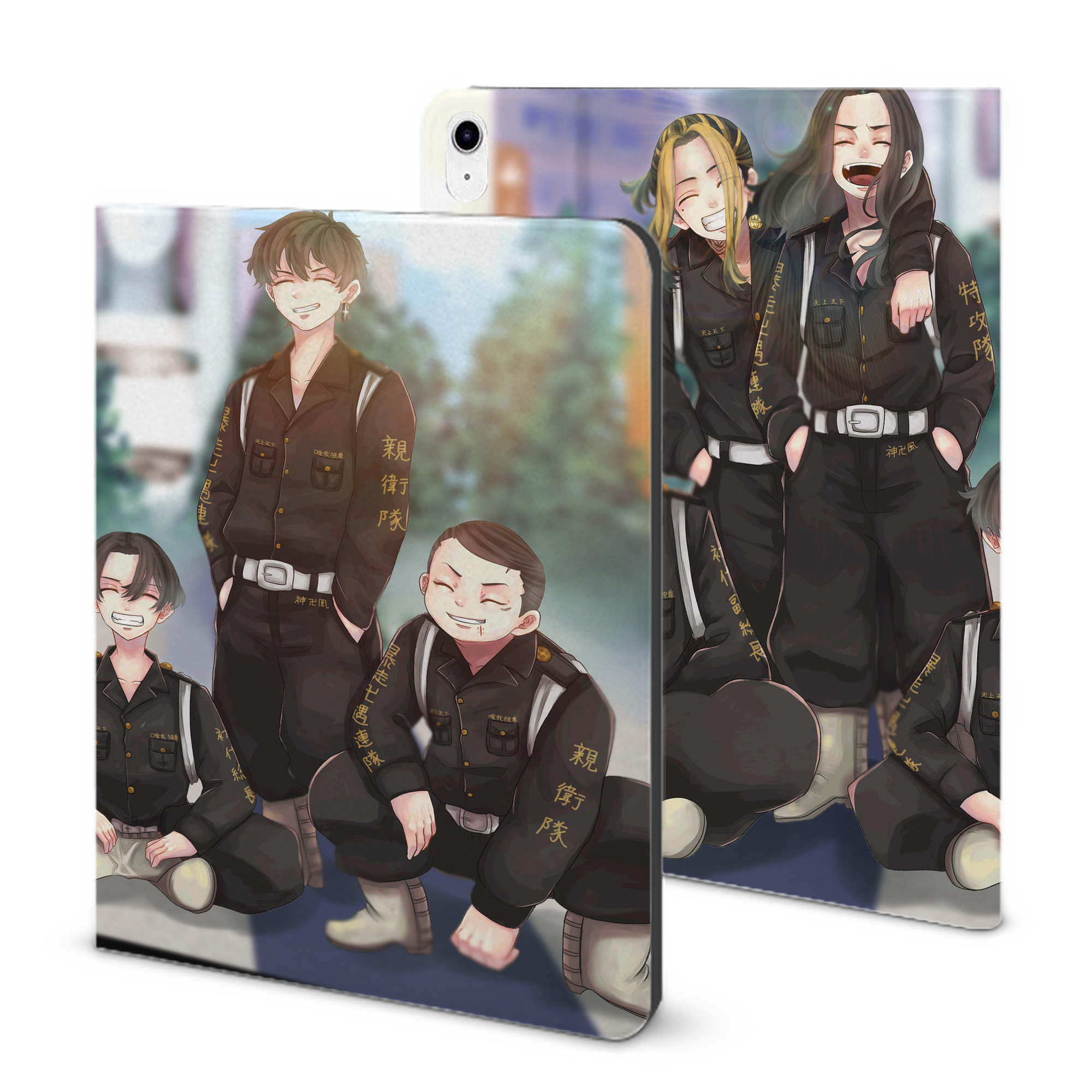 （画像用） 東京リベンジャーズ Tokyo Revengers IPad ケース ブック型 PUレザー TPU 耐衝撃 軽量 薄型 ペン収納なし 全面保護 IPad 各モデル対応